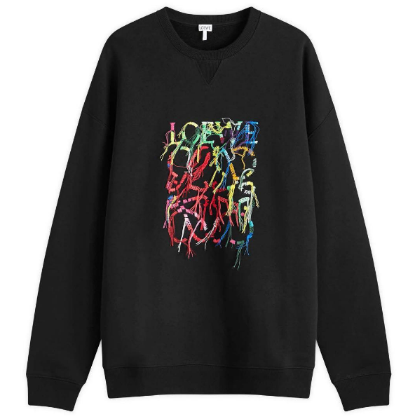 【新品未使用】 LOEWE マルチカラー刺繍 クルーネックスウェット 新品未使用】 LOEWE マルチカラー刺繍 クルーネックスウェット